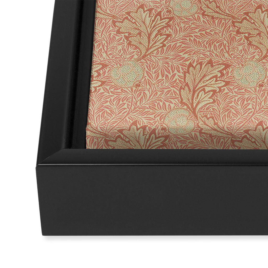 William Morris Apple Red Rust Gold Pattern Framed Canvas Print Gallery Image 3