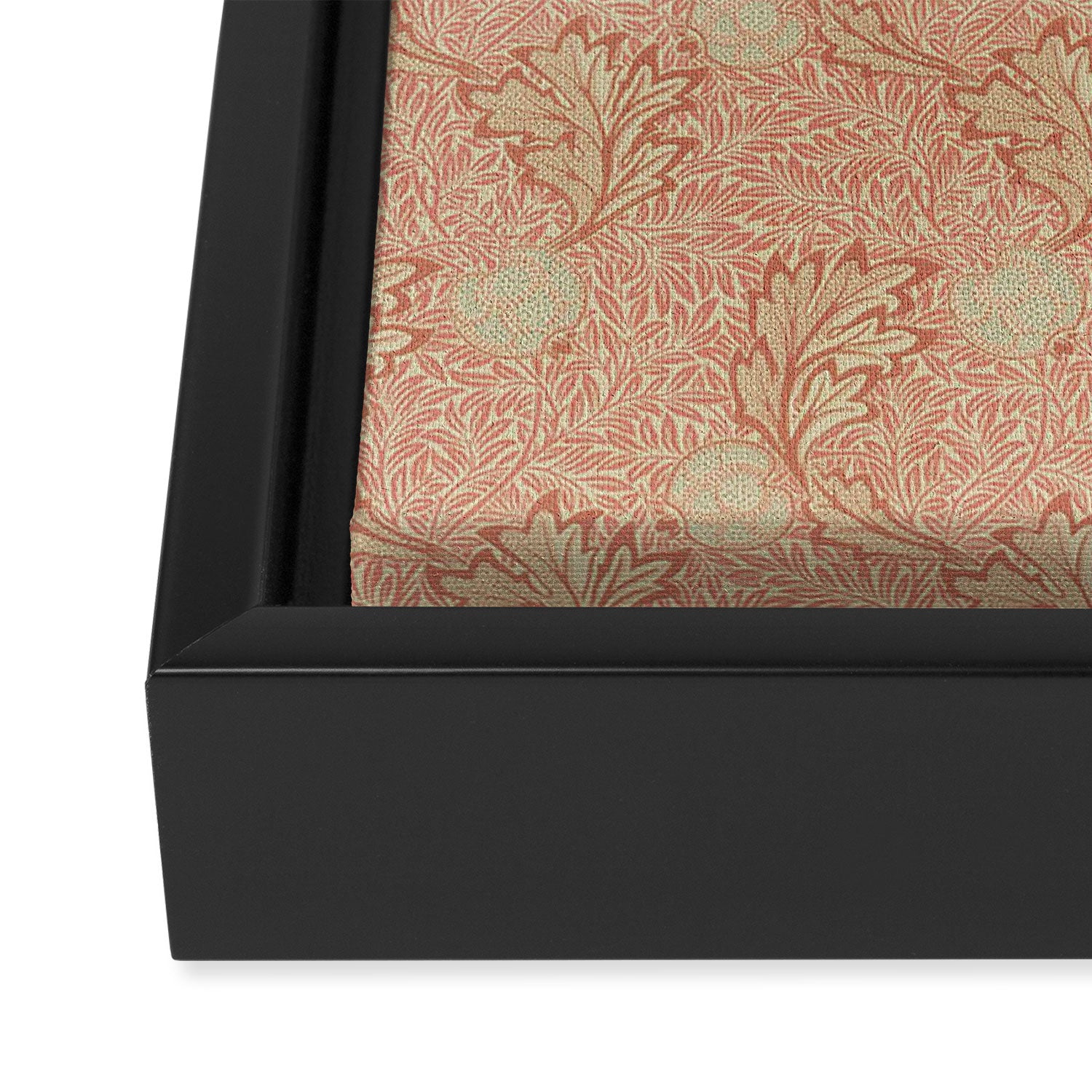 William Morris Apple Red Rust Gold Pattern Framed Canvas Print Gallery Image 3