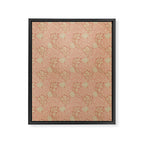 William Morris Apple Red Rust Gold Pattern Framed Canvas Print Gallery Image 8