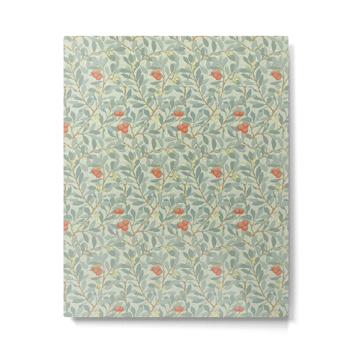 William Morris Arbutus Blue Cream Red Vintage Pattern Metal Print Gallery Image 1