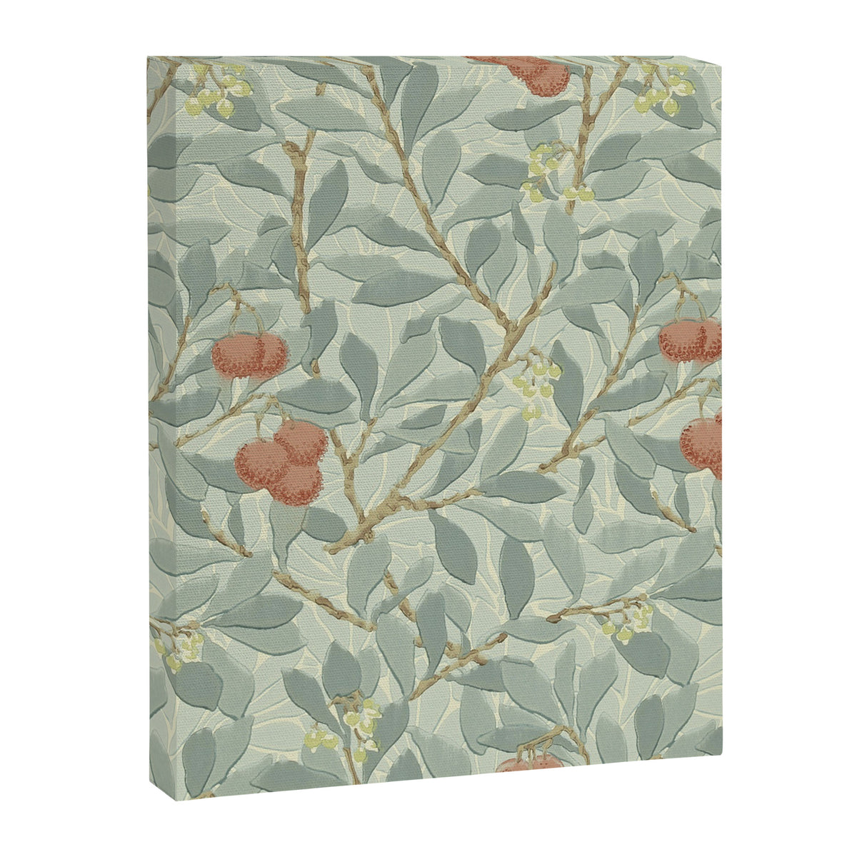 William Morris Arbutus Major Blue Cream Red Pattern Canvas Print Gallery Image 8