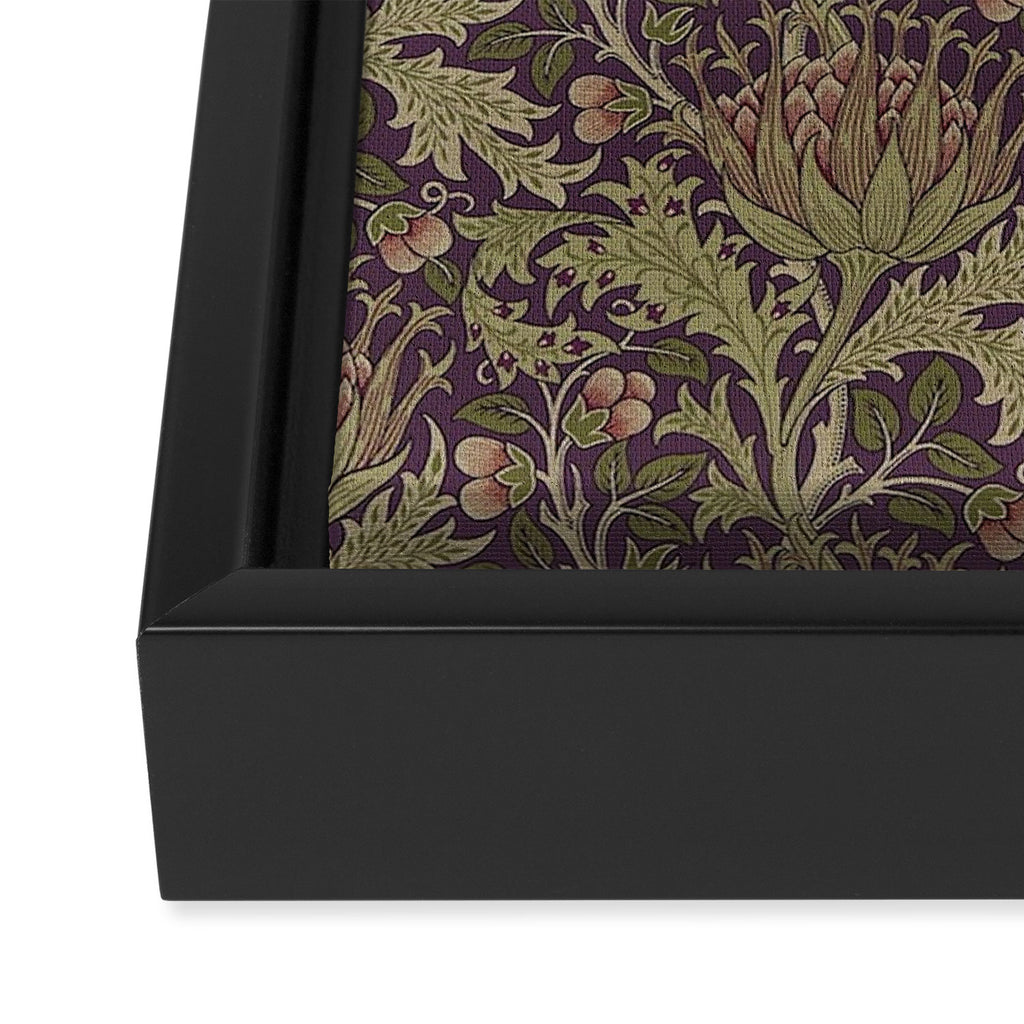 William Morris Artichoke Pimpernel Vintage Pattern Framed Canvas Print Gallery Image 3