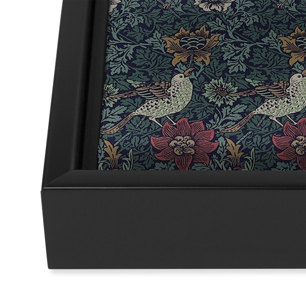 William Morris Bird and Anemone Forest Indigo Framed Canvas Print Gallery Image 3