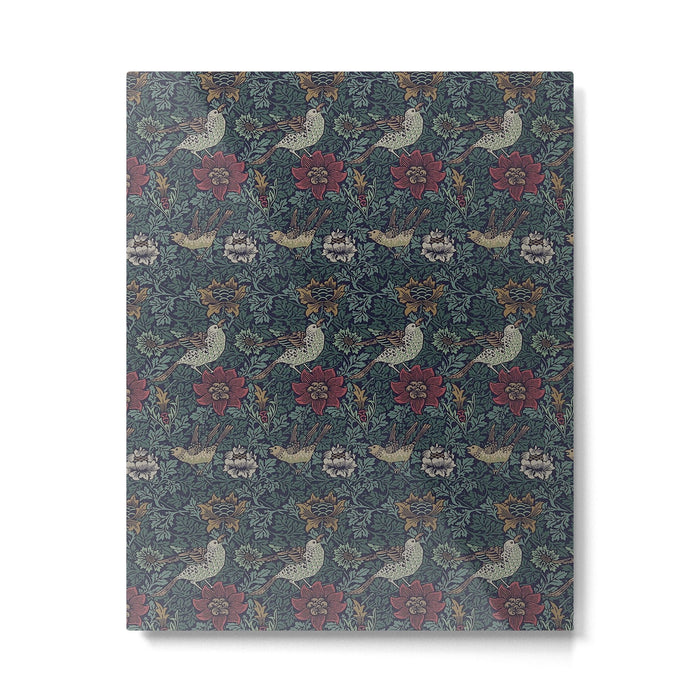 William Morris Bird and Anemone Forest Indigo Metal Print Gallery Image 1