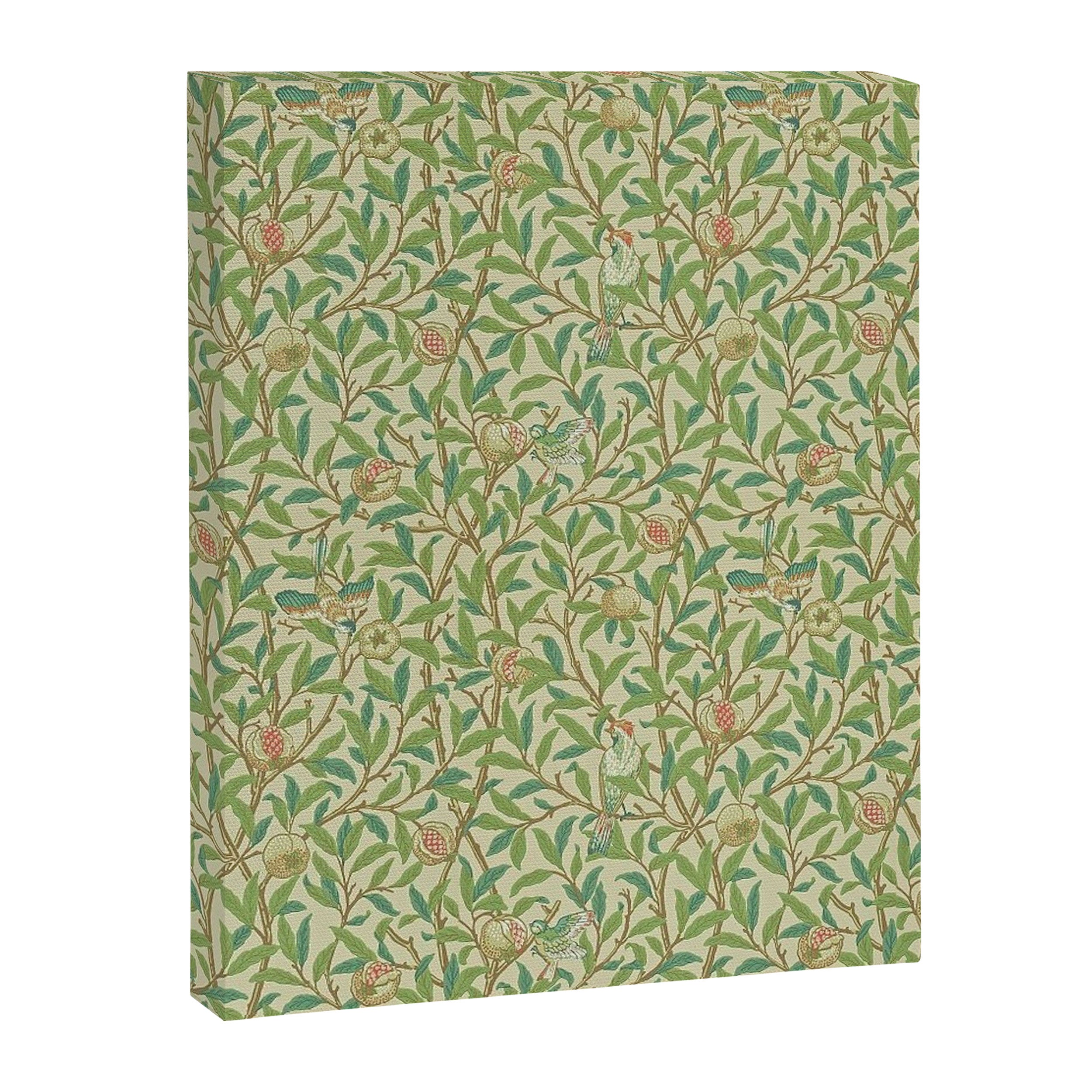 William Morris Bird and Pomegranate Green Parchment Canvas Print Gallery Image 8