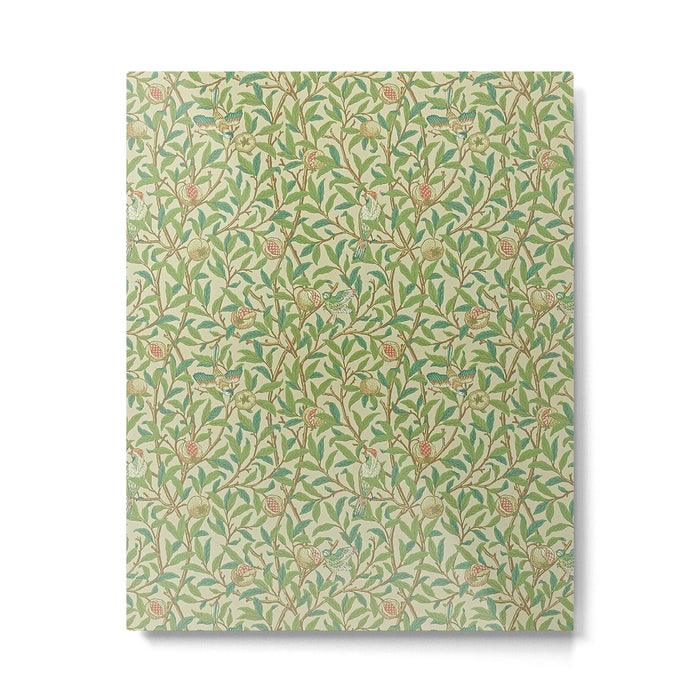 William Morris Bird and Pomegranate Green Parchment Metal Print Gallery Image 1