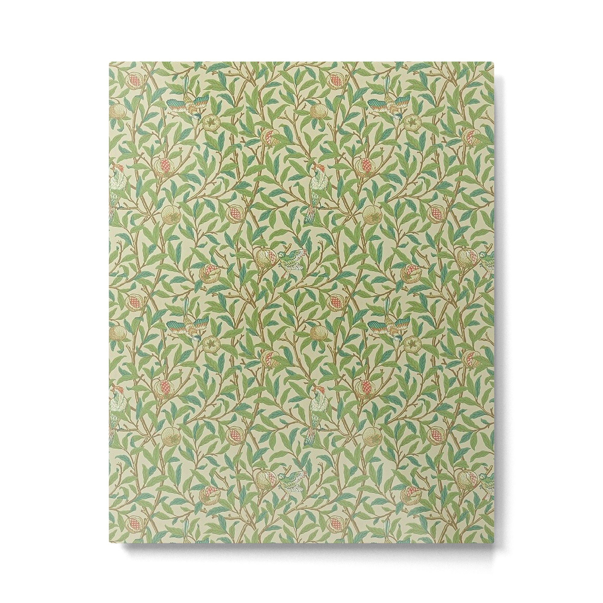 William Morris Bird and Pomegranate Green Parchment Metal Print Gallery Image 6
