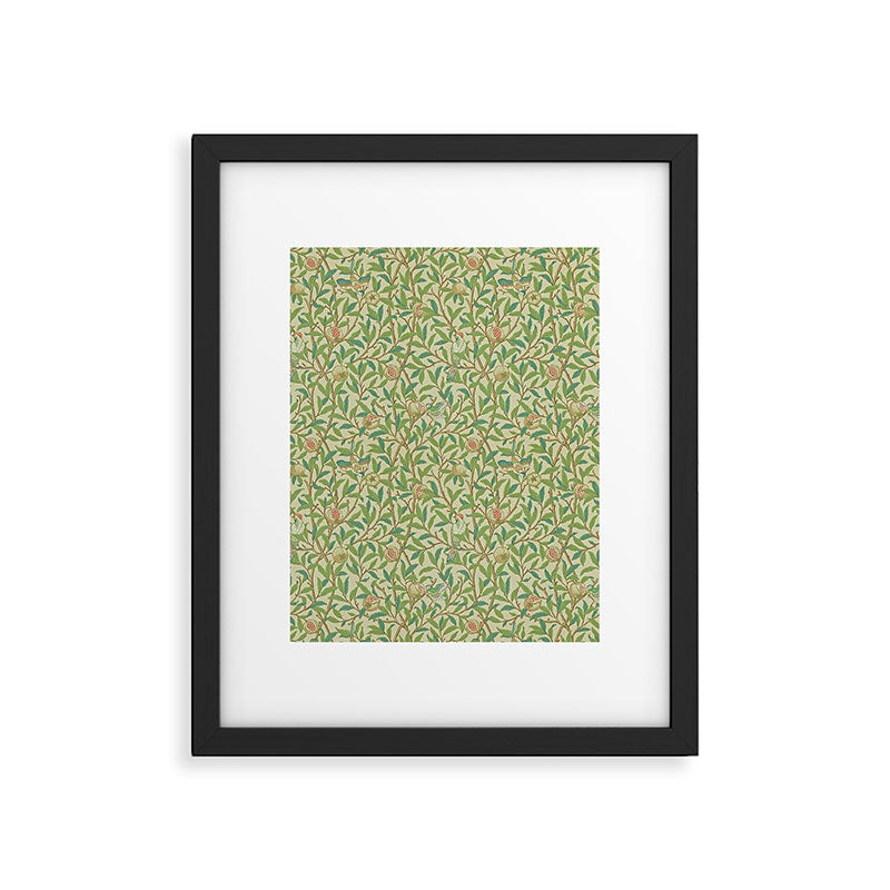 William Morris Bird and Pomegranate Green Parchment Framed Art Print Gallery Image 6