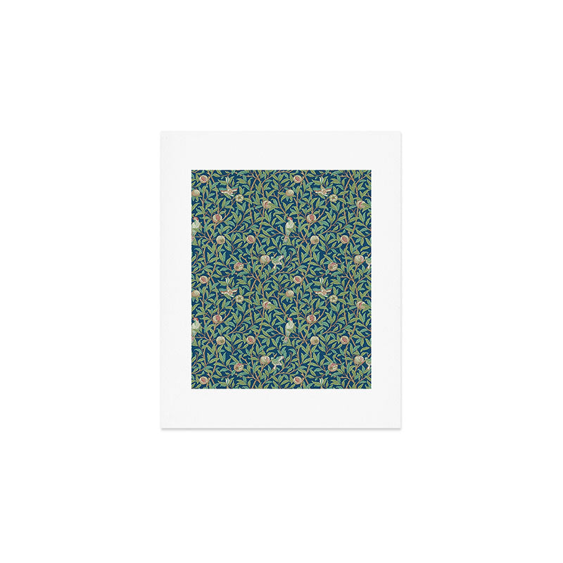 William Morris Bird and Pomegranate Blue Sage Art Print Gallery Image 1