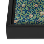 William Morris Bird and Pomegranate Blue Sage Framed Canvas Print Gallery Image 3