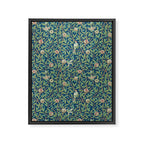William Morris Bird and Pomegranate Blue Sage Framed Canvas Print Gallery Image 8