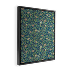 William Morris Bird and Pomegranate Blue Sage Framed Canvas Print Gallery Image 2