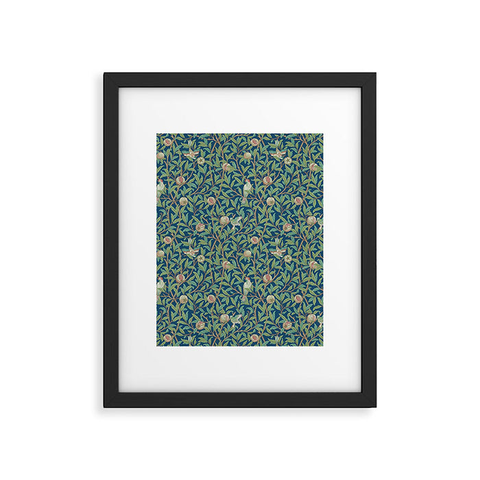 William Morris Bird and Pomegranate Blue Sage Framed Art Print Gallery Image 1