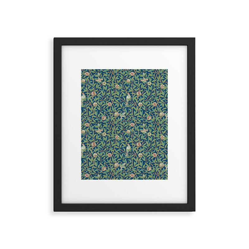 William Morris Bird and Pomegranate Blue Sage Framed Art Print Gallery Image 6
