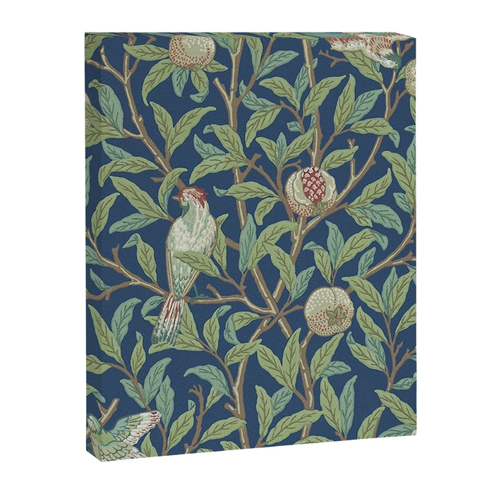 William Morris Bird and Pomegranate Detail Blue Sage Canvas Print Gallery Image 1