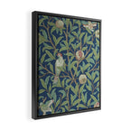 William Morris Bird and Pomegranate Detail Blue Sage Framed Canvas Print Gallery Image 2