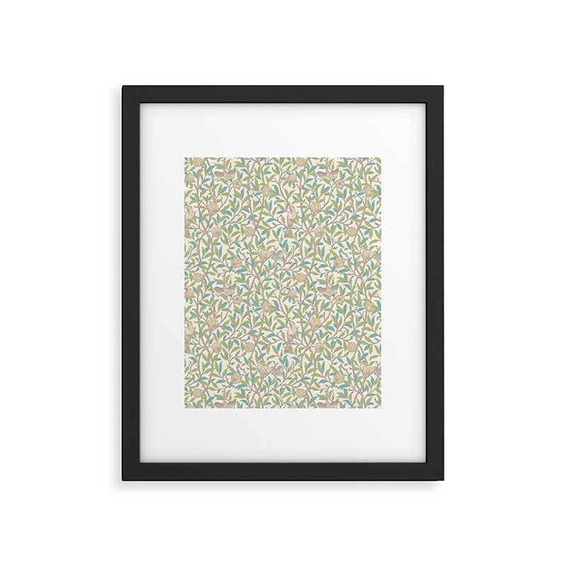 William Morris Bird and Pomegranate Pearl Jade Framed Art Print Gallery Image 6