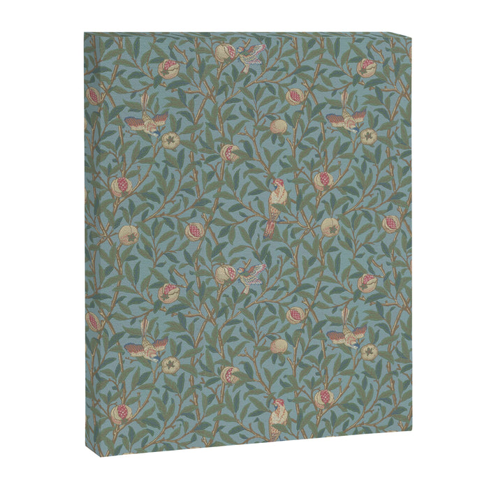 William Morris Bird and Pomegranate Turquoise Coral Canvas Print Gallery Image 1