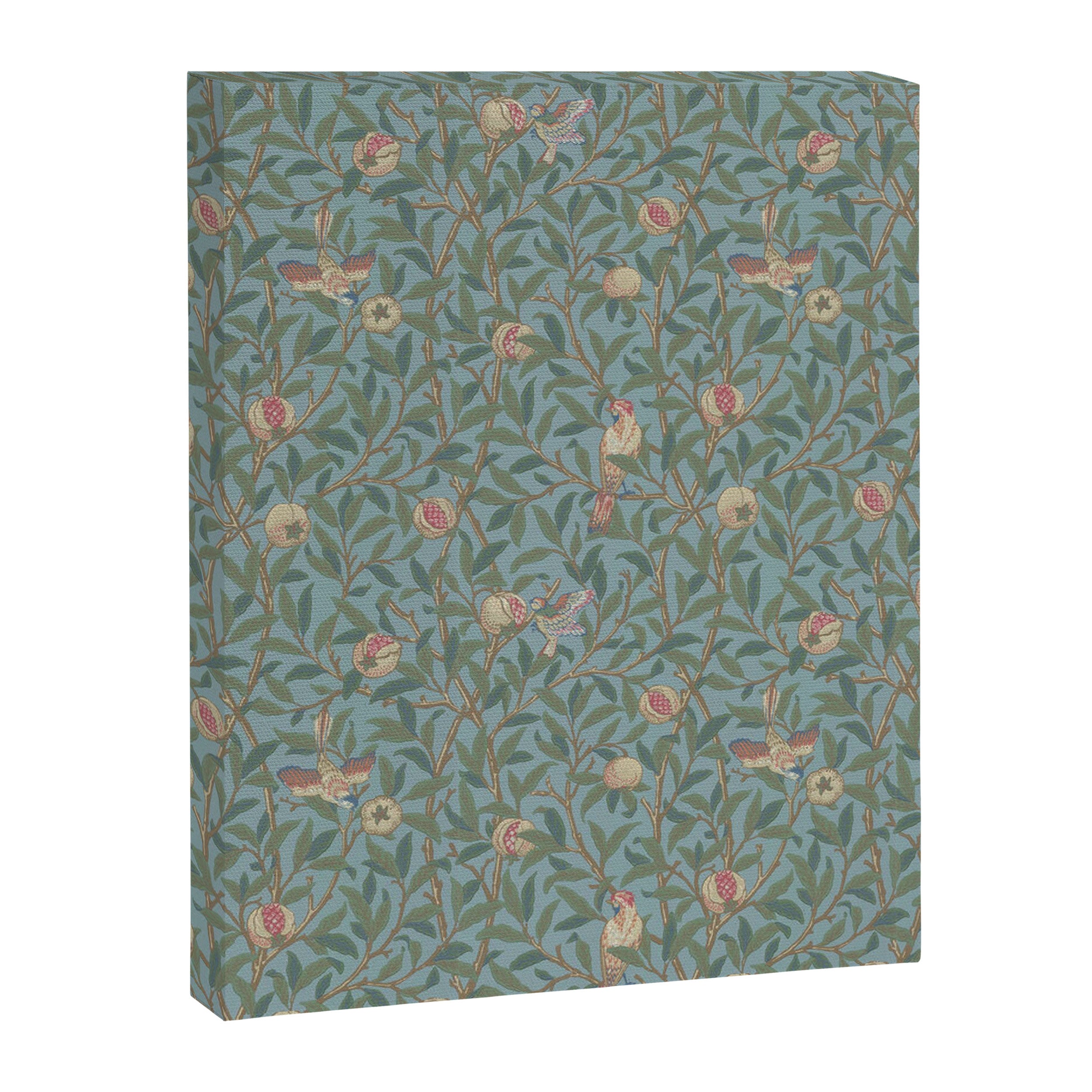 William Morris Bird and Pomegranate Turquoise Coral Canvas Print Gallery Image 8