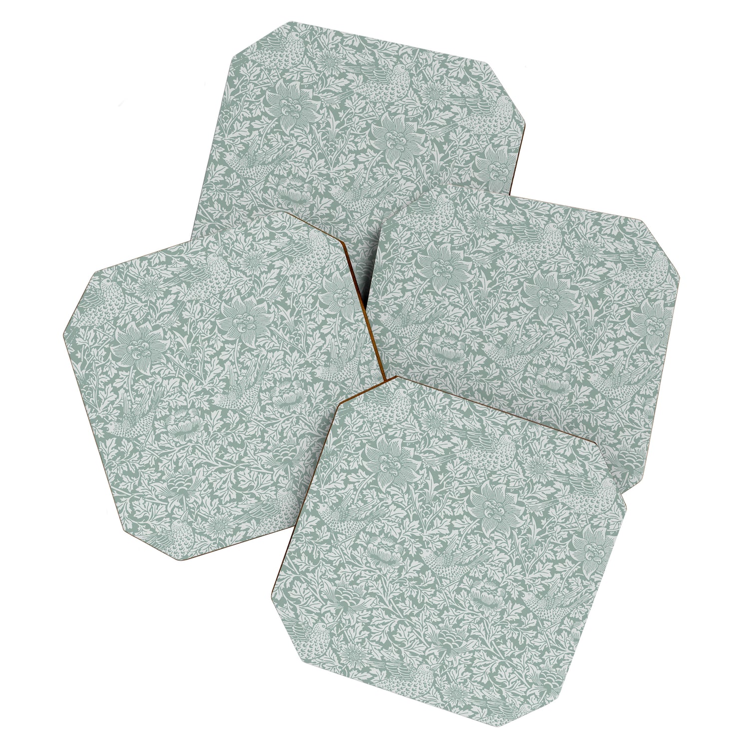 William Morris Bird & Anemone Powder Blue Coaster Gallery Image 1
