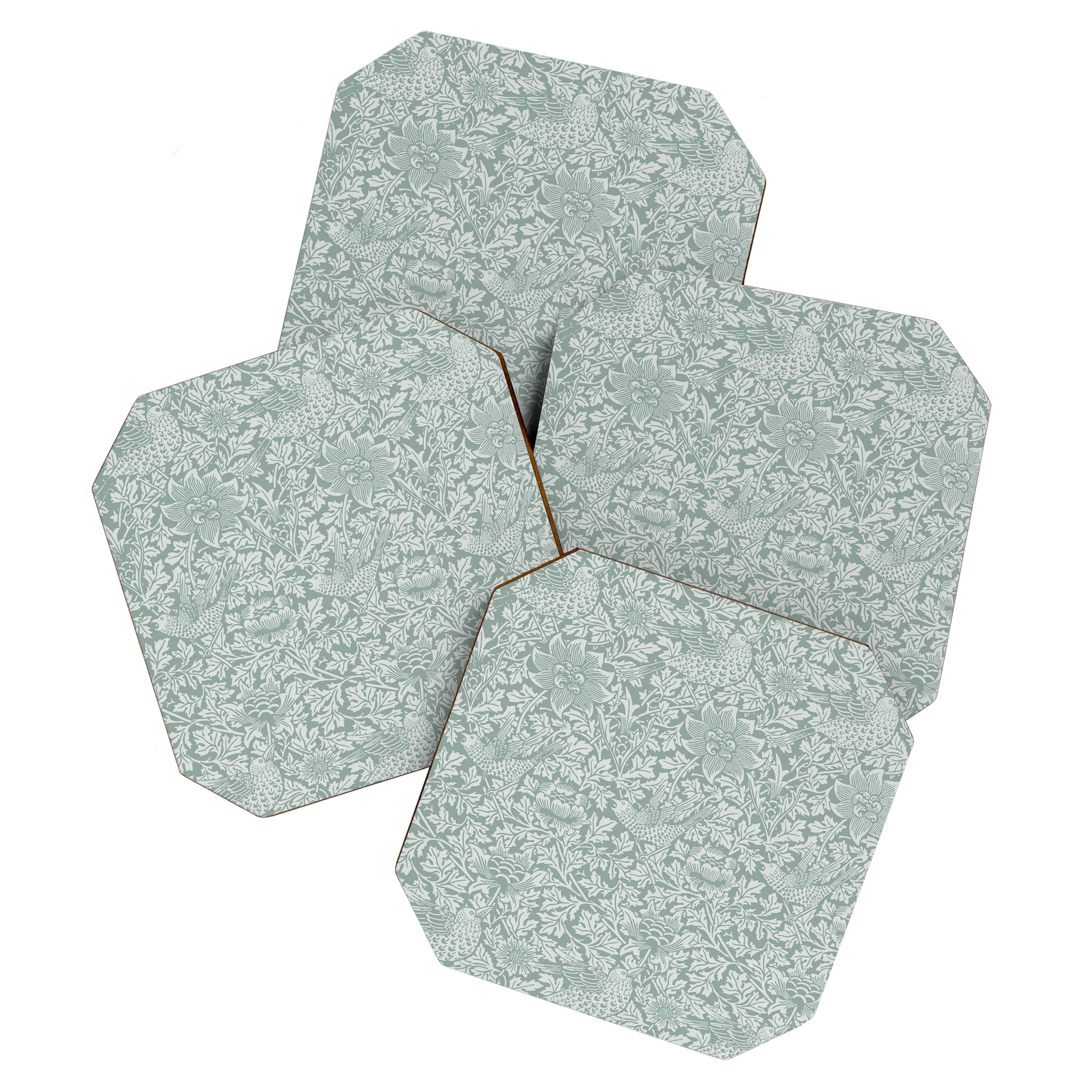 William Morris Bird & Anemone Powder Blue Coaster Gallery Image 1