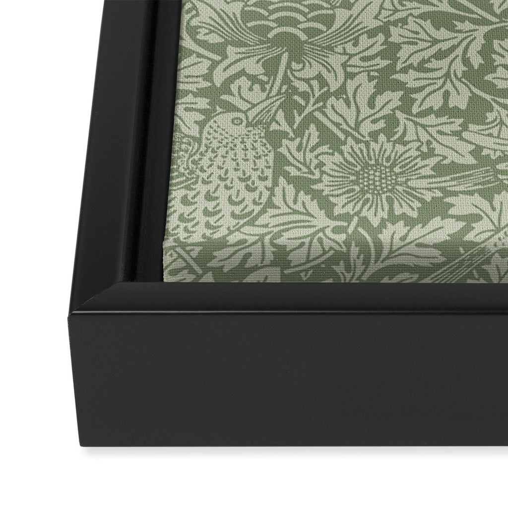 William Morris Bird & Anemone Sage Green Framed Canvas Print Gallery Image 3
