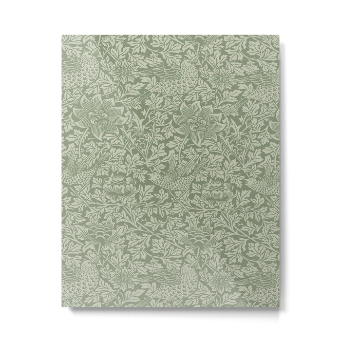William Morris Bird & Anemone Sage Green Metal Print Gallery Image 1