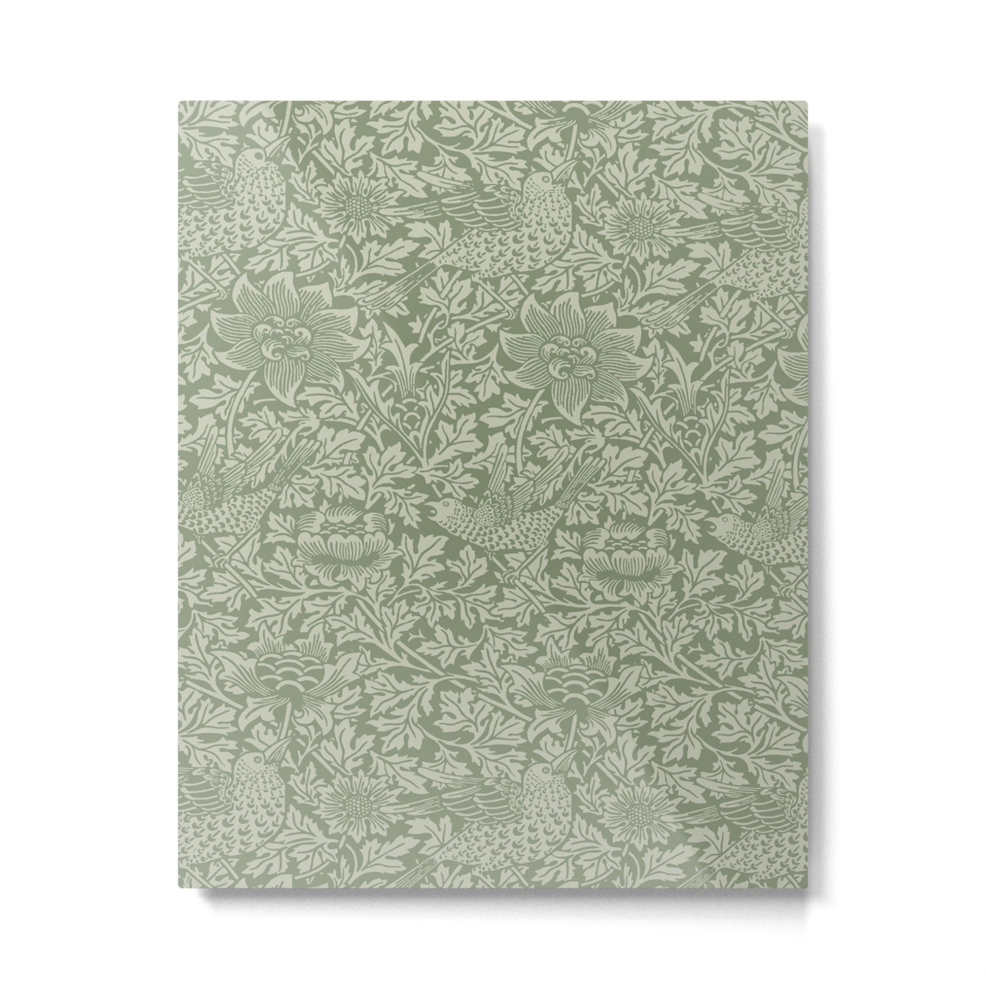 William Morris Bird & Anemone Sage Green Metal Print Gallery Image 6