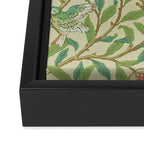 William Morris Bird & Pomegranate Bayleaf and Cream Framed Canvas Print Gallery Image 3