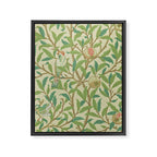 William Morris Bird & Pomegranate Bayleaf and Cream Framed Canvas Print Gallery Image 8