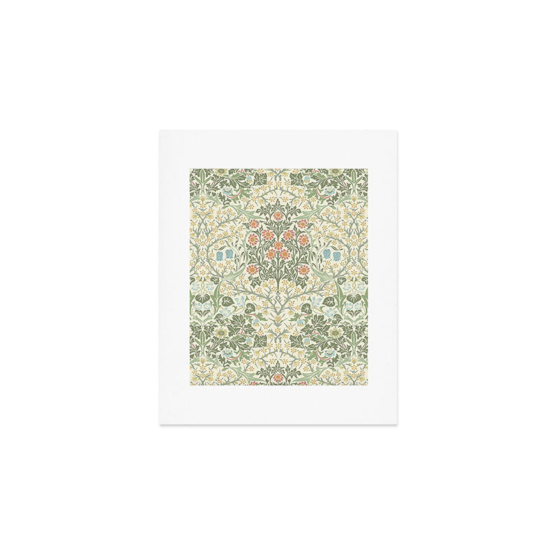 William Morris Blackthorn Cream Pastel Floral Art Print Gallery Image 1