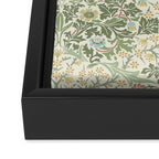 William Morris Blackthorn Cream Pastel Floral Framed Canvas Print Gallery Image 3