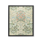 William Morris Blackthorn Cream Pastel Floral Framed Canvas Print Gallery Image 8