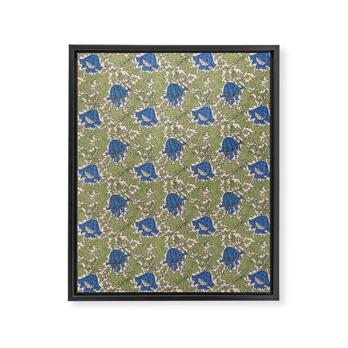 William Morris Blue Anemone  Framed Canvas Print Gallery Image 1