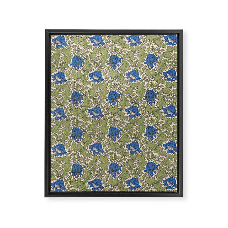 William Morris Blue Anemone  Framed Canvas Print Gallery Image 6