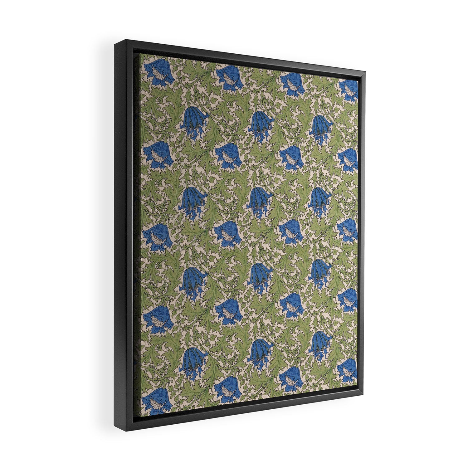 William Morris Blue Anemone  Framed Canvas Print Gallery Image 2