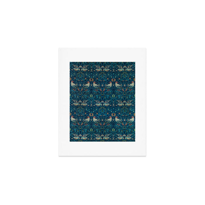 William Morris Blue Birds Vintage Pattern Art Print Gallery Image 1