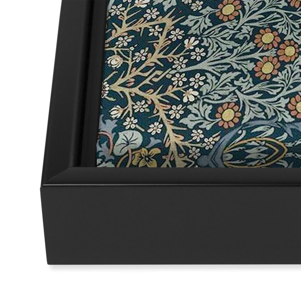 William Morris Blue Framed Canvas Print Gallery Image 3