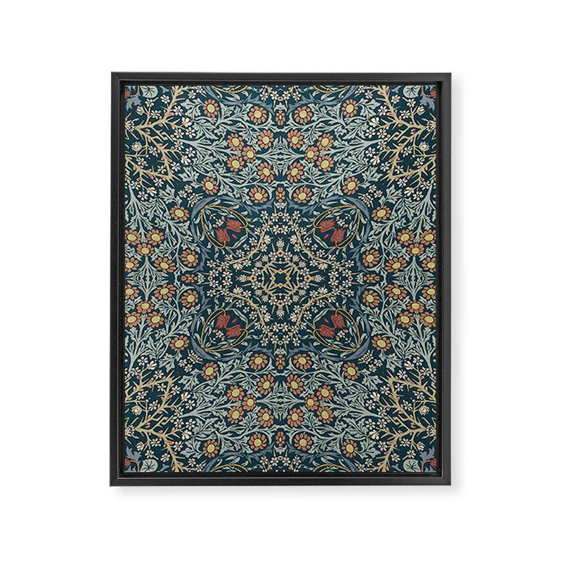 William Morris Blue Framed Canvas Print Gallery Image 8