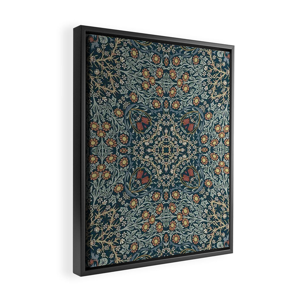 William Morris Blue Framed Canvas Print Gallery Image 2