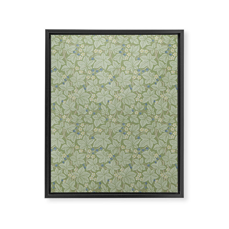 William Morris Bramble Thyme Green Framed Canvas Print Gallery Image 8