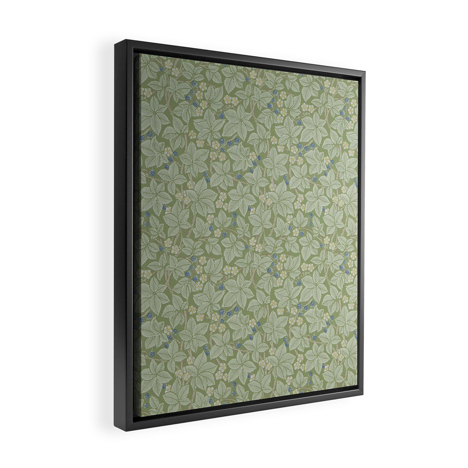 William Morris Bramble Thyme Green Framed Canvas Print Gallery Image 2