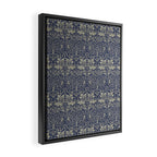 William Morris Brer Rabbit Indigo Blue Vintage Pattern Framed Canvas Print Gallery Image 2