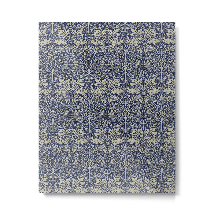 William Morris Brer Rabbit Indigo Blue Vintage Pattern Metal Print Gallery Image 1