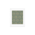 William Morris Brer Rabbit Blue Peacock Gold Vintage Pattern Art Print Gallery Image 1