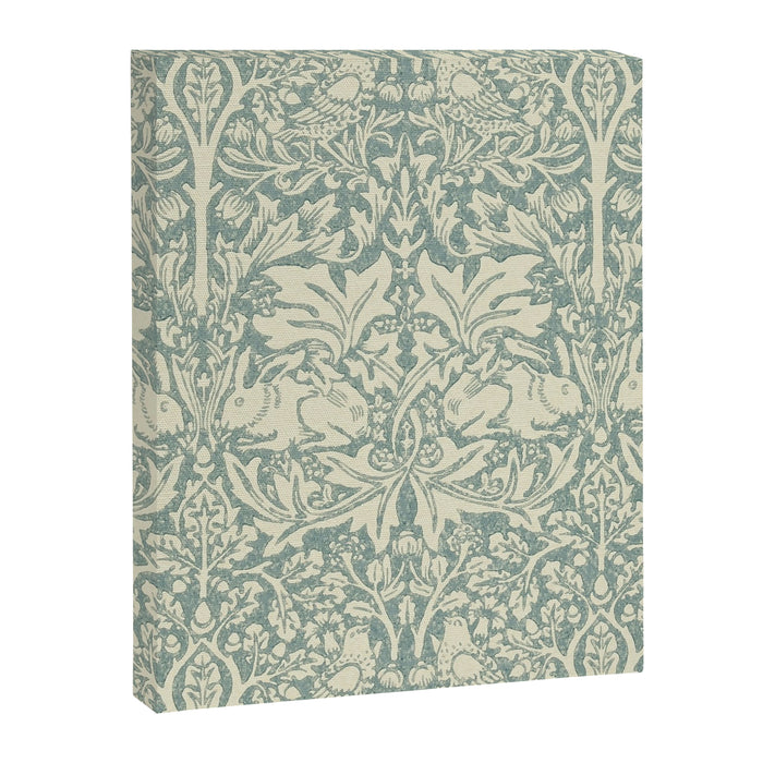 William Morris Brer Rabbit Blue Slate Vellum Pattern Canvas Print Gallery Image 1