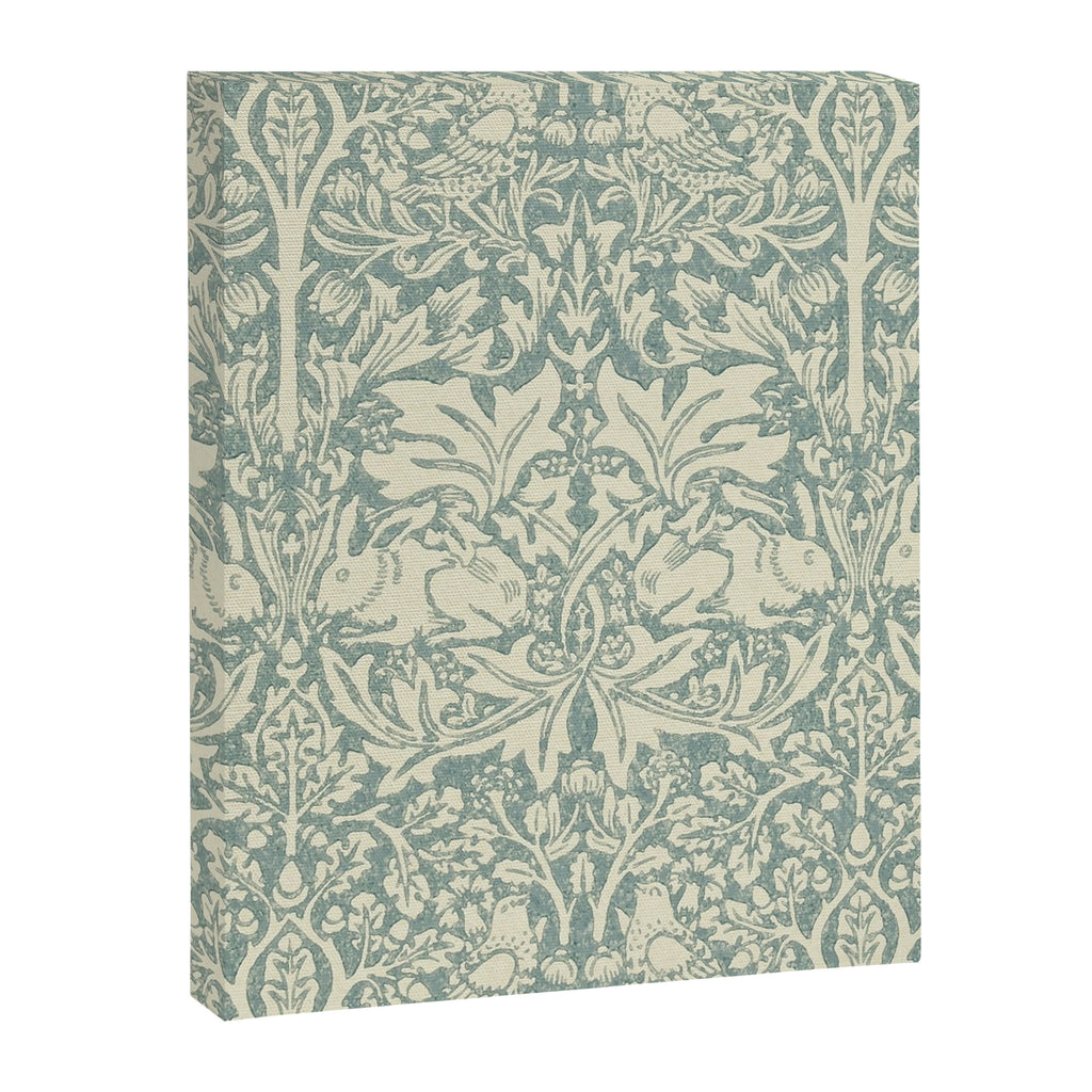 William Morris Brer Rabbit Blue Slate Vellum Pattern Canvas Print Gallery Image 8