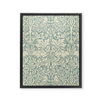 William Morris Brer Rabbit Blue Slate Vellum Pattern Framed Canvas Print Gallery Image 8