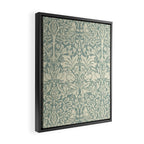 William Morris Brer Rabbit Blue Slate Vellum Pattern Framed Canvas Print Gallery Image 2