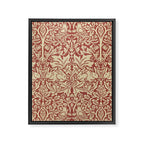William Morris Brer Rabbit Church Red Biscuit Vintage Pattern  Framed Canvas Print Gallery Image 8